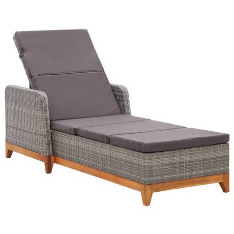 VidaXL Chaise longue rotin synthétique  