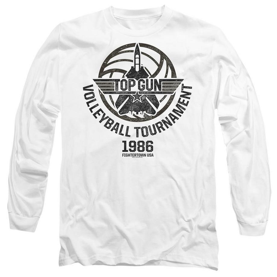 Top Gun Top Gun Volleyball Tournament 1986 T-Shirt Maniche Lunghe  
