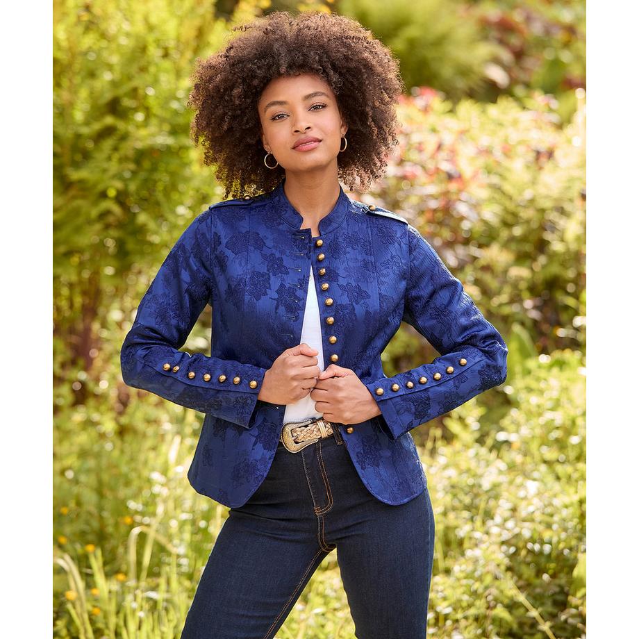 Joe Browns Geblümte gecroppte Militärjacke  