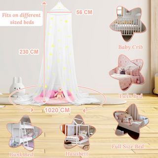 Activity-board Baldaquin Moustiquaire Étoiles Fluorescentes Brille dans le Noir  