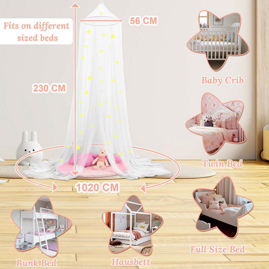 Activity-board Fluoreszierender Stern Leucht im Dunkeln Moskitonetz Baldachin  