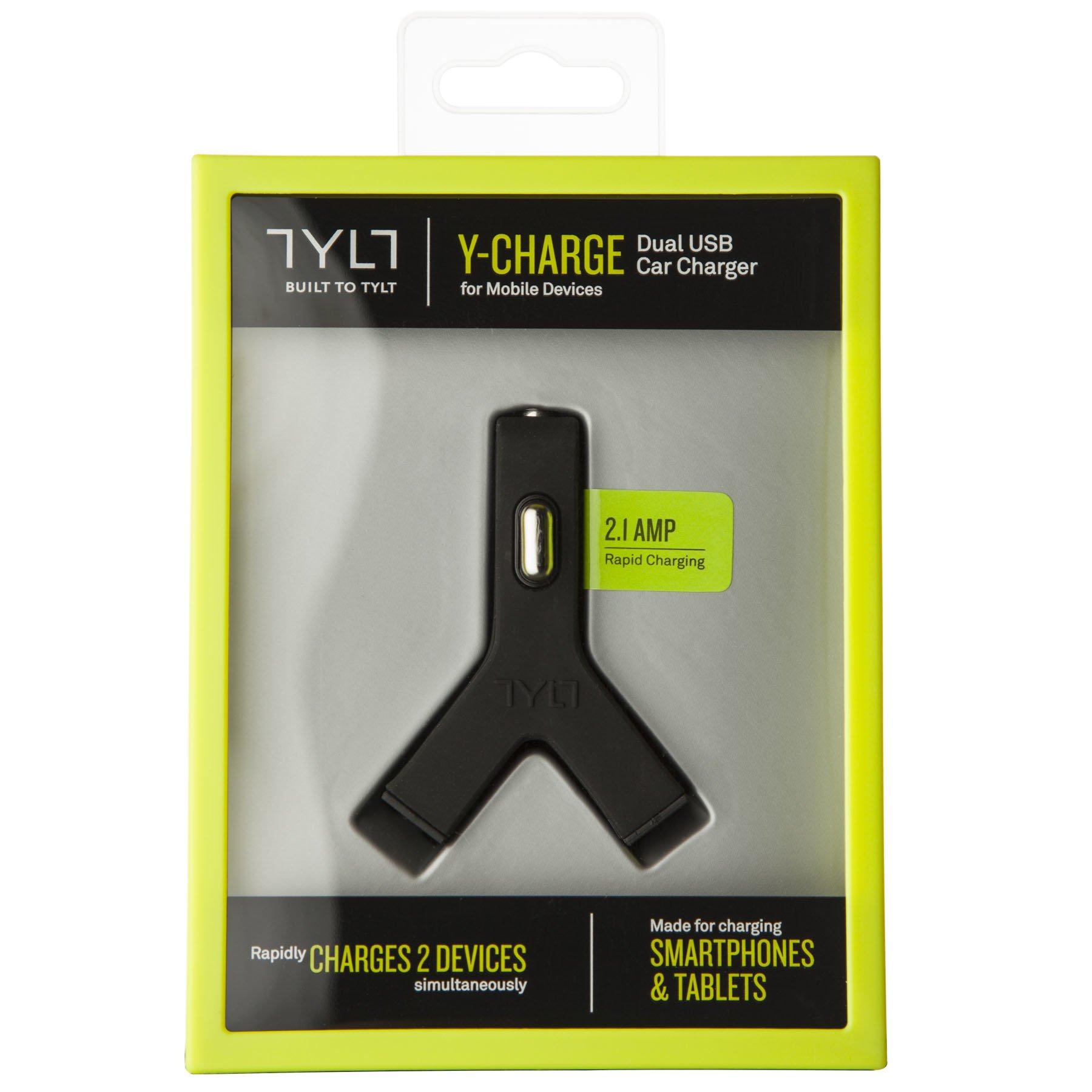 TYLT  Y-Charge 2.1 Smartphone, Tablet Schwarz Zigarettenanzünder Auto 