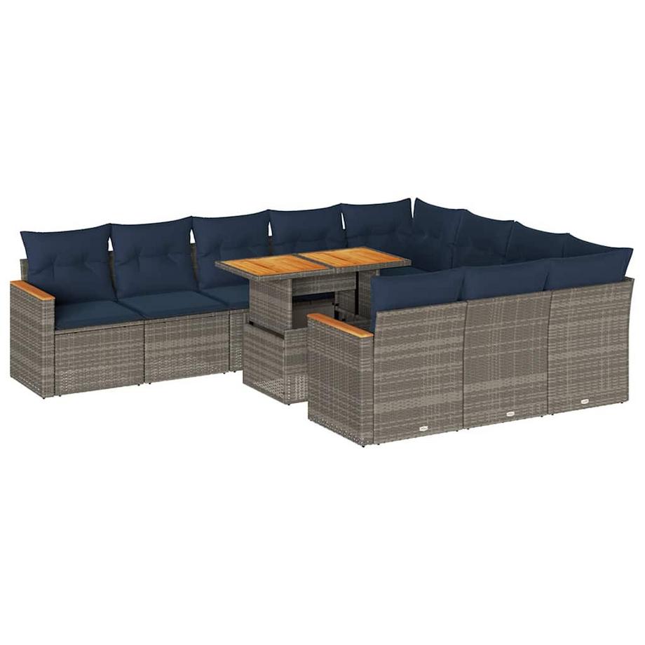 Gartensofa set poly-rattan