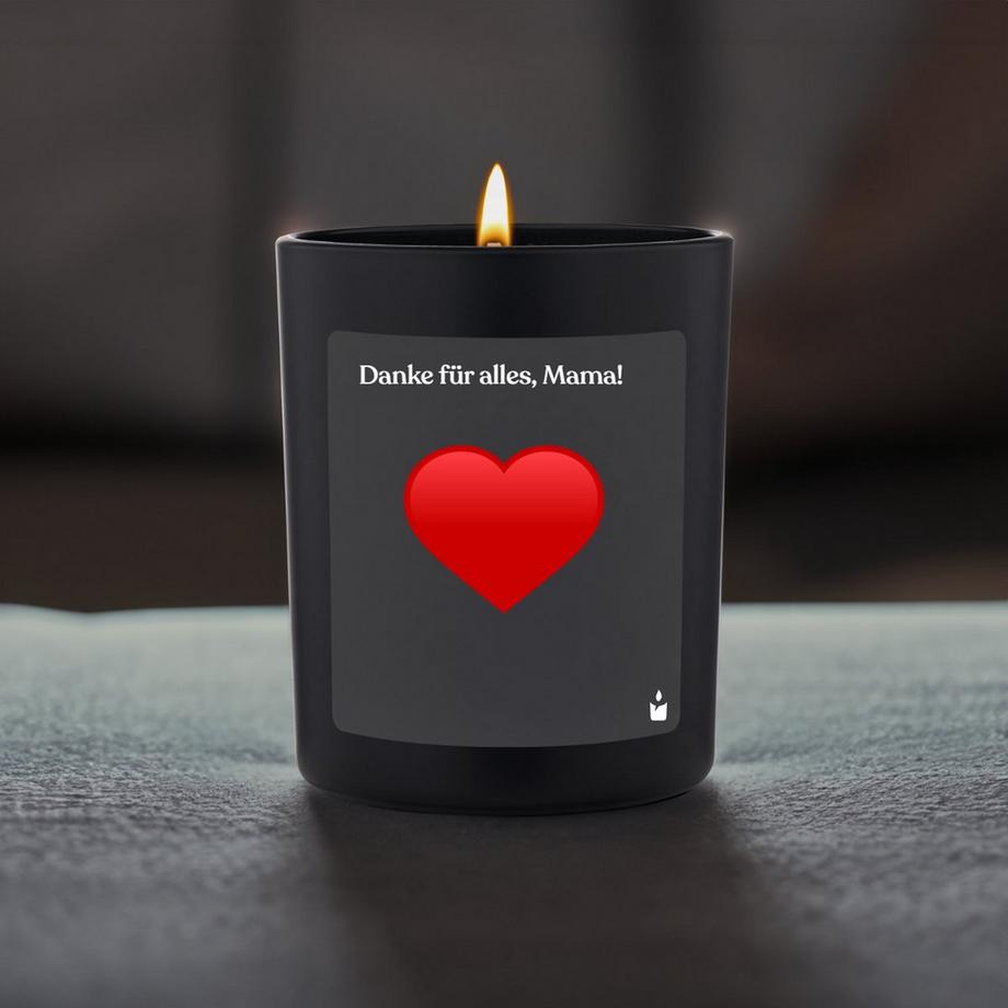 CandleHand Duftkerze Woody Danke für alles, Mama!  