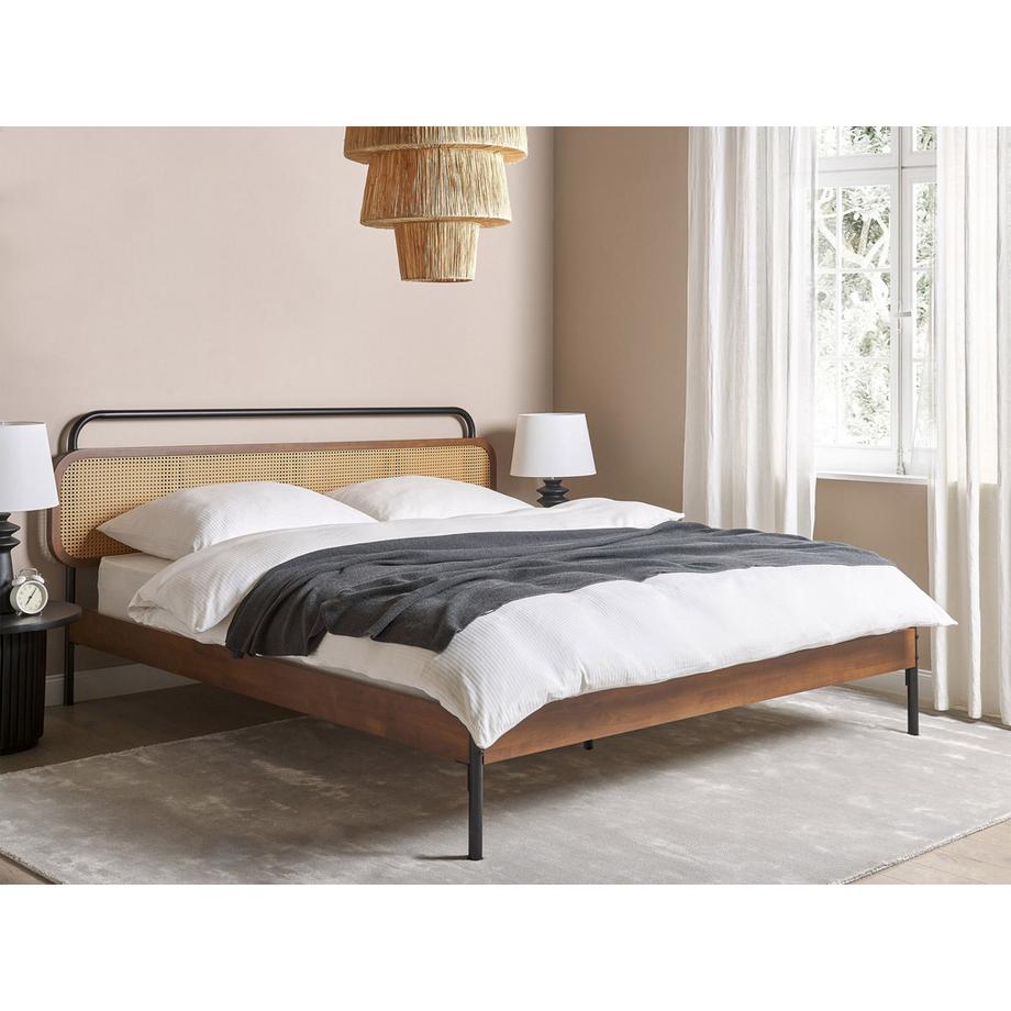 Beliani Letto en Legno di caucciù Retrò BOUSSICOURT  