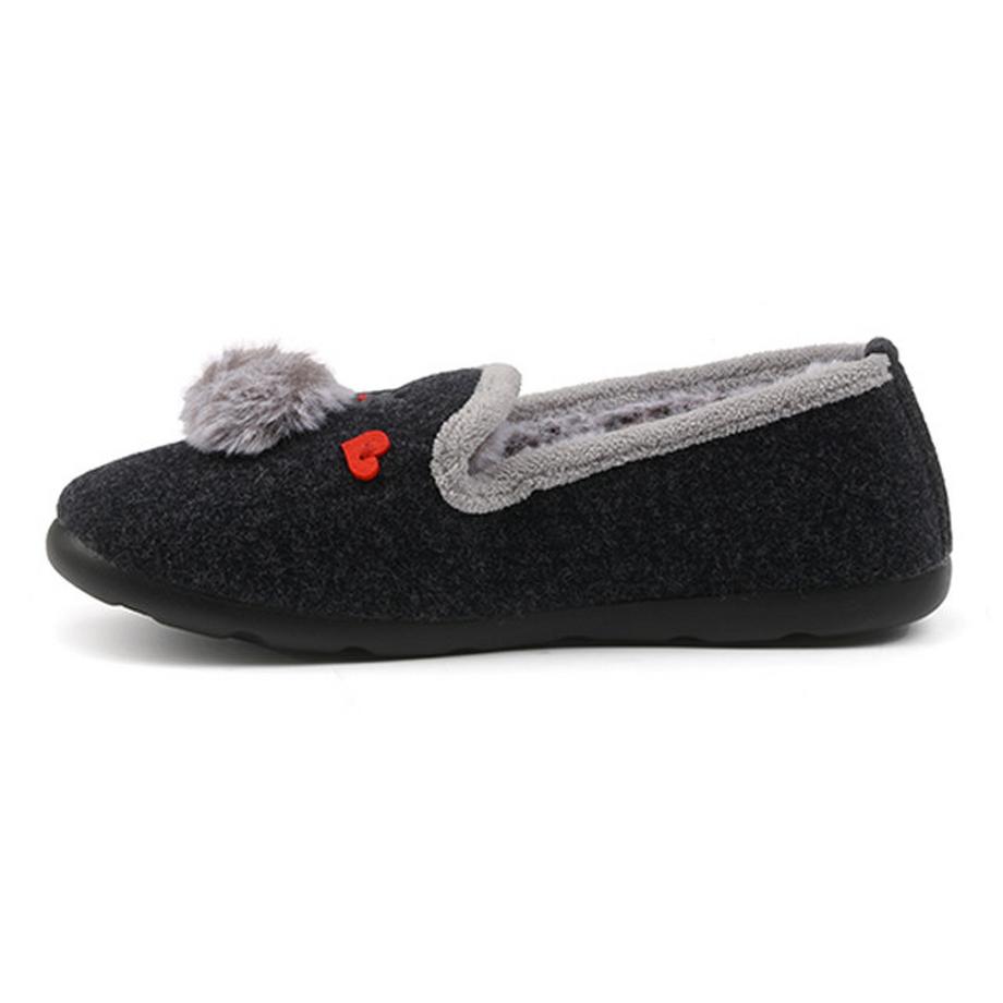 isotoner Pantofole in Feltro con Dettaglio Pompon  