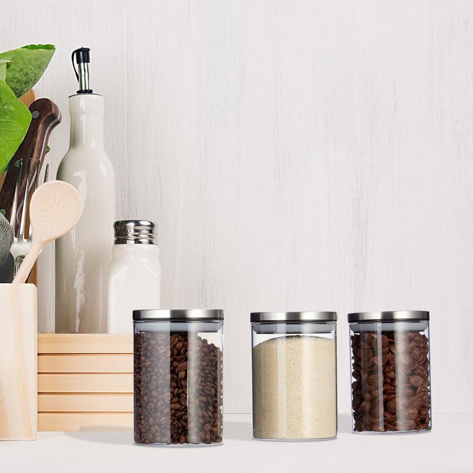 B2X 3er-Pack 600 ml Gläser mit Deckel  