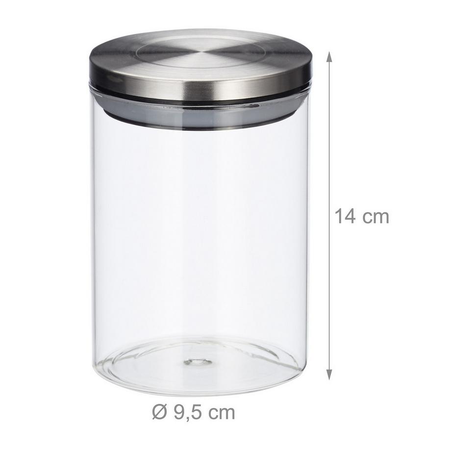 B2X 3er-Pack 600 ml Gläser mit Deckel  