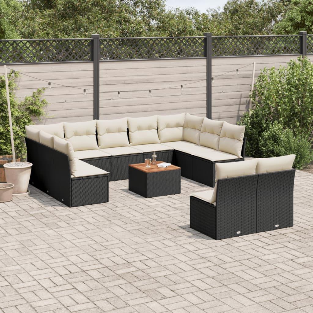 VidaXL set divano da giardino Polirattan  