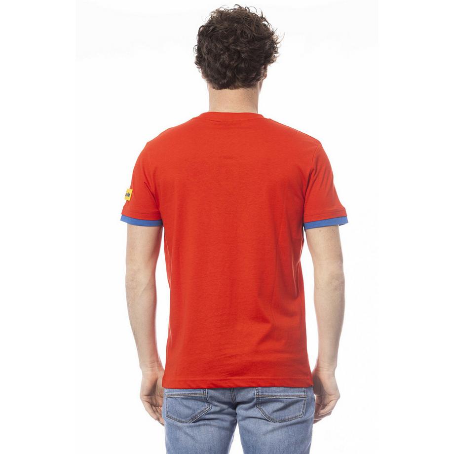 Invicta T-Shirt mit Kontrastärmelabschluss und Logo  