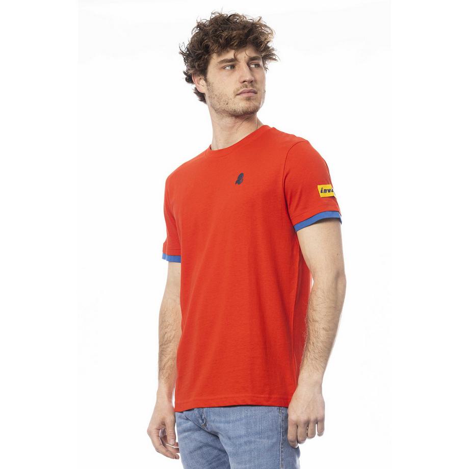 Invicta T-Shirt mit Kontrastärmelabschluss und Logo  
