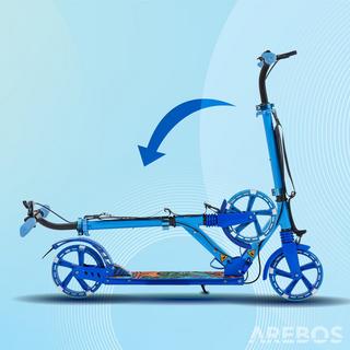 Arebos  Trottinette Kickroller Cityroller enfants adultes Trottinette Bleu 