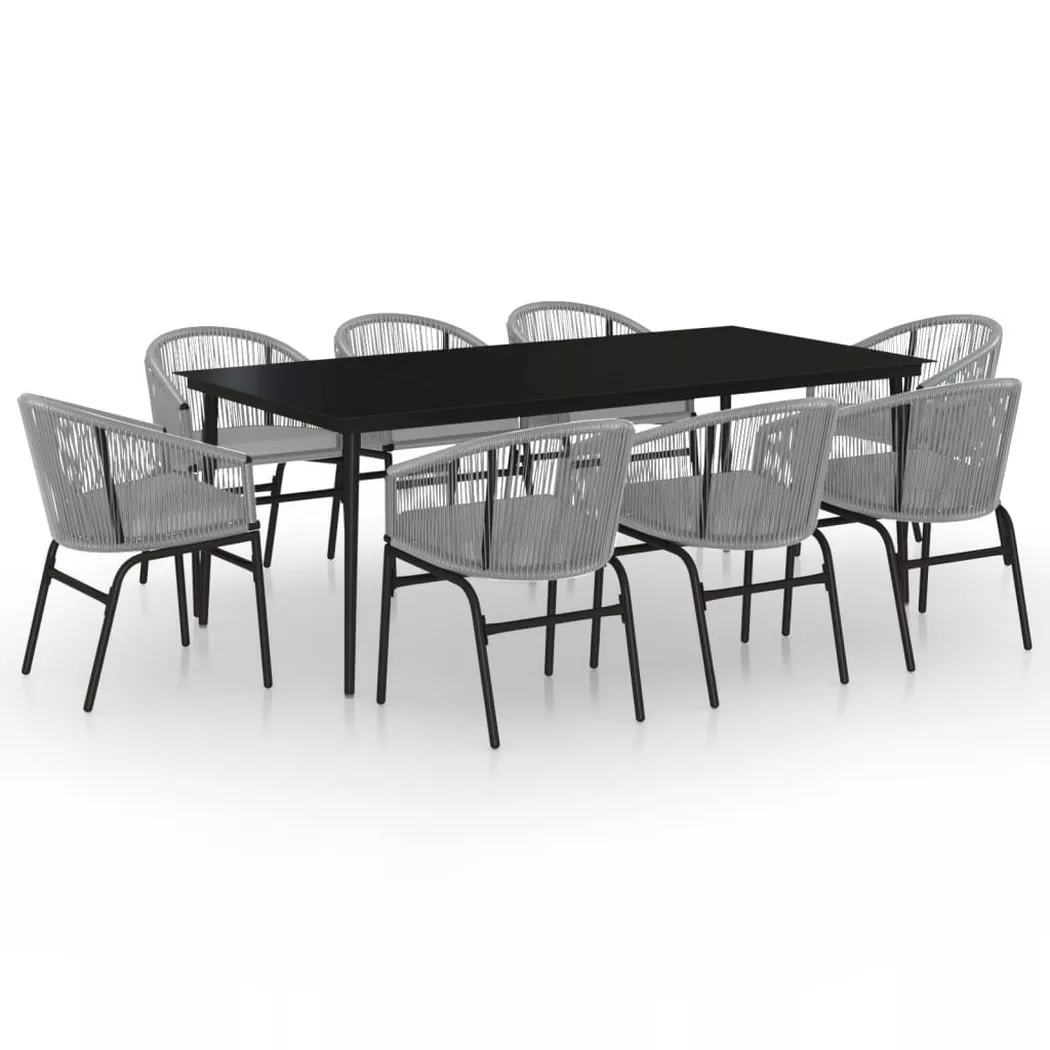 VidaXL - Ensemble de salle à manger pvc, One Size, Gris