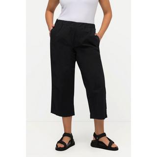 Ulla Popken  Pantaloni a 7/8 modello Ruby con ginocchio preformato, taglio della gamba dritto e cintura elastica 