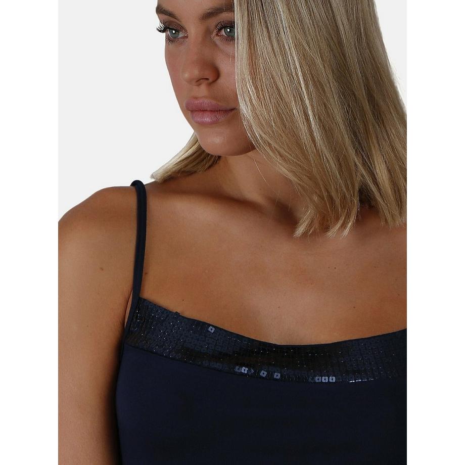 Admas Tanktop Pailletten Ausschnitt  