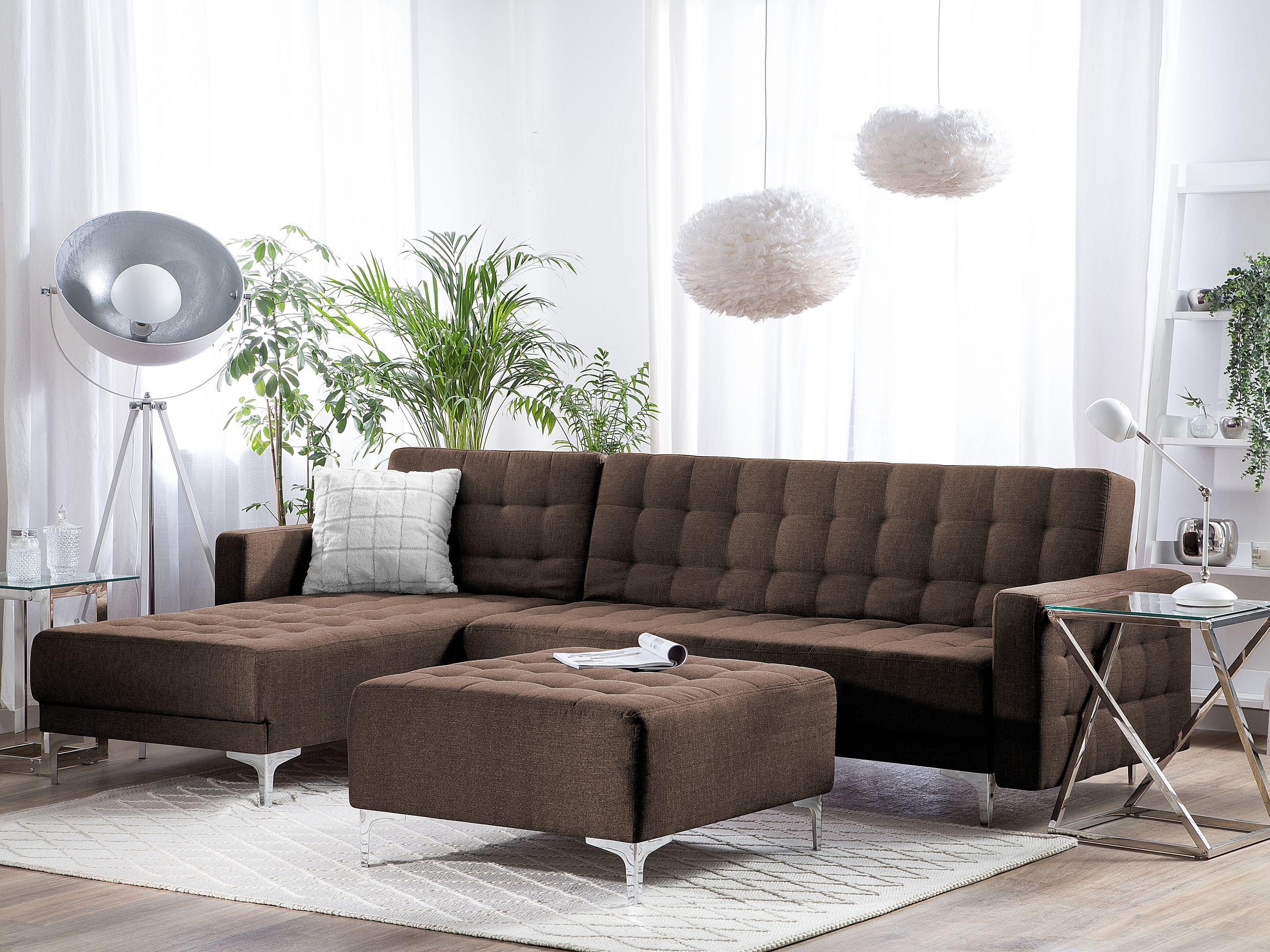 Beliani Ecksofa aus Polyester Retro ABERDEEN  