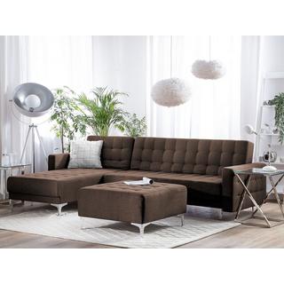 Beliani Ecksofa aus Polyester Retro ABERDEEN  