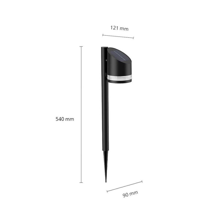 Philips Lighting Lampe Philips Outdoor Solar Fyve Spiess 1.5W, capteur de lumière du jour, 2700 Kelvin  