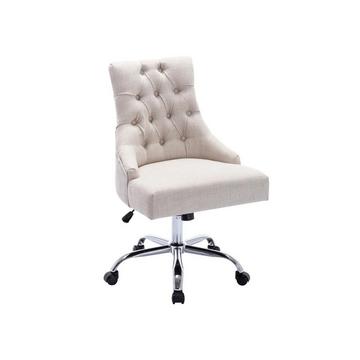 Chaise de bureau - Tissu - Beige - Hauteur réglable - MERVIA