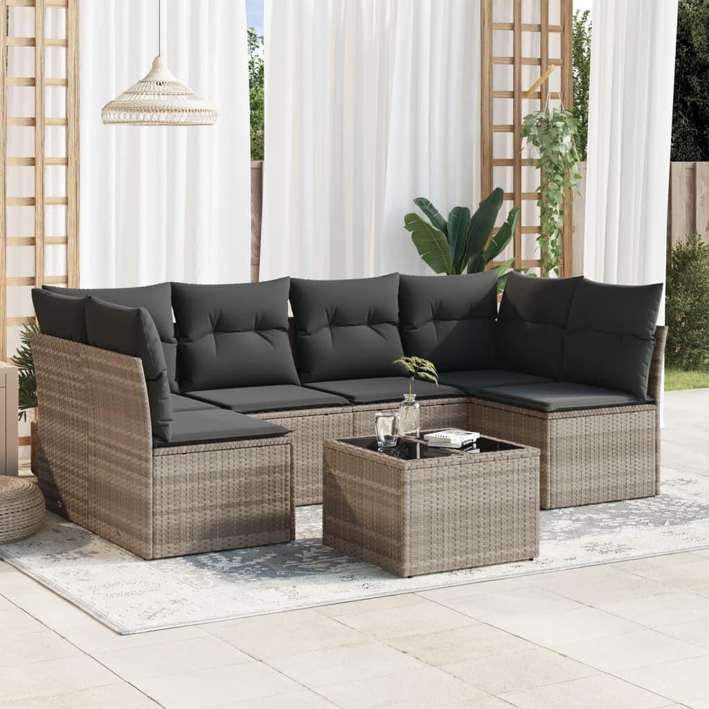 VidaXL set divano da giardino Polirattan  