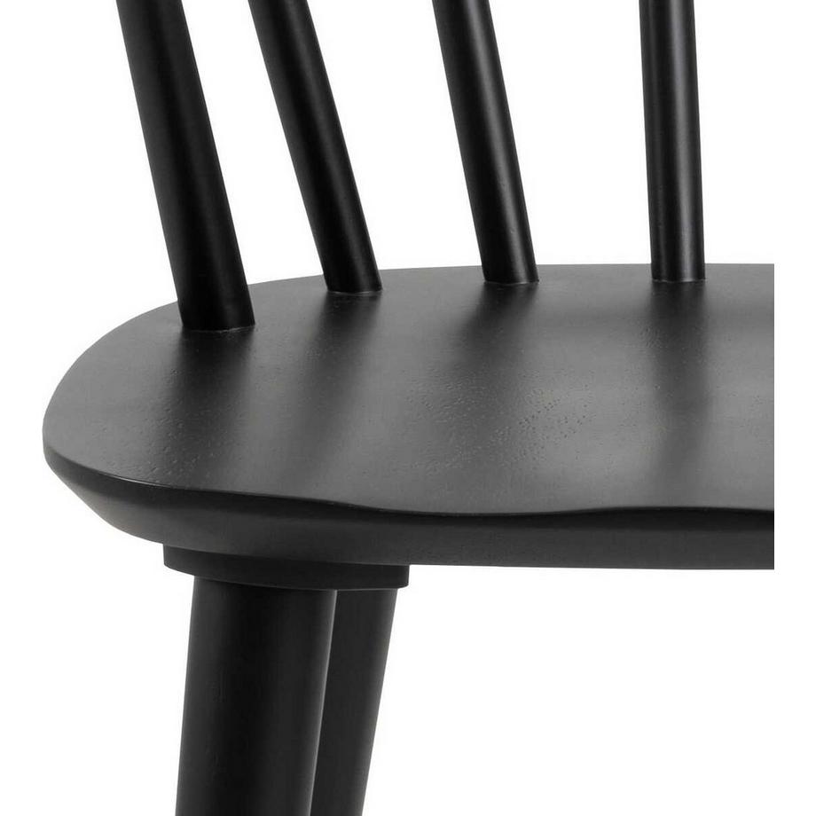 mutoni Chaise de salle à manger Jasira noir mat (1 pièce)  