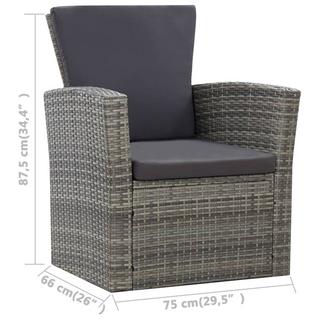 VidaXL Garten sofagarnitur poly-rattan  