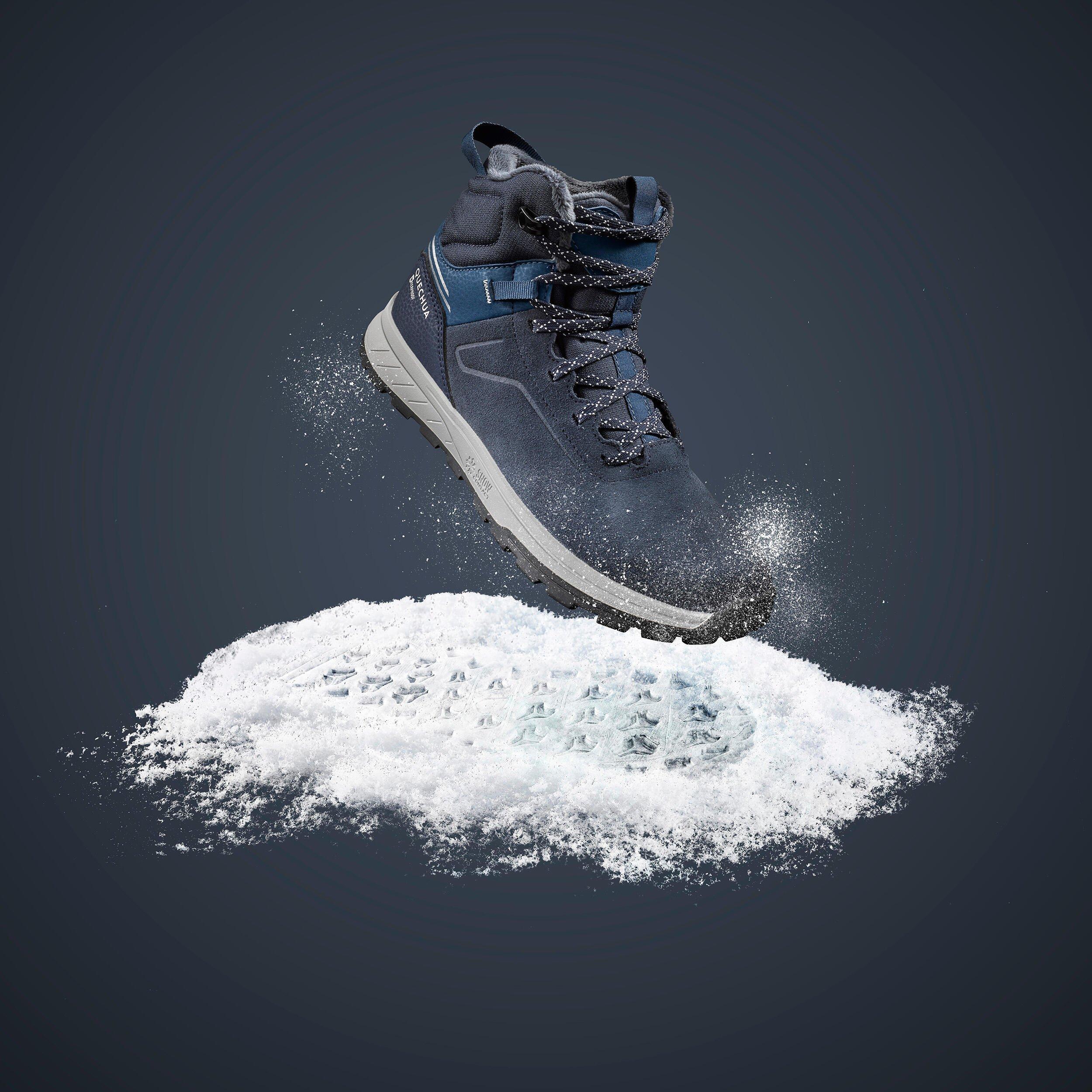 QUECHUA  Scarpe sportive bambino alte in pelle con lacci 