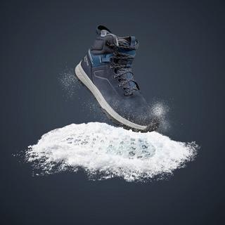 QUECHUA  Scarpe sportive bambino alte in pelle con lacci 