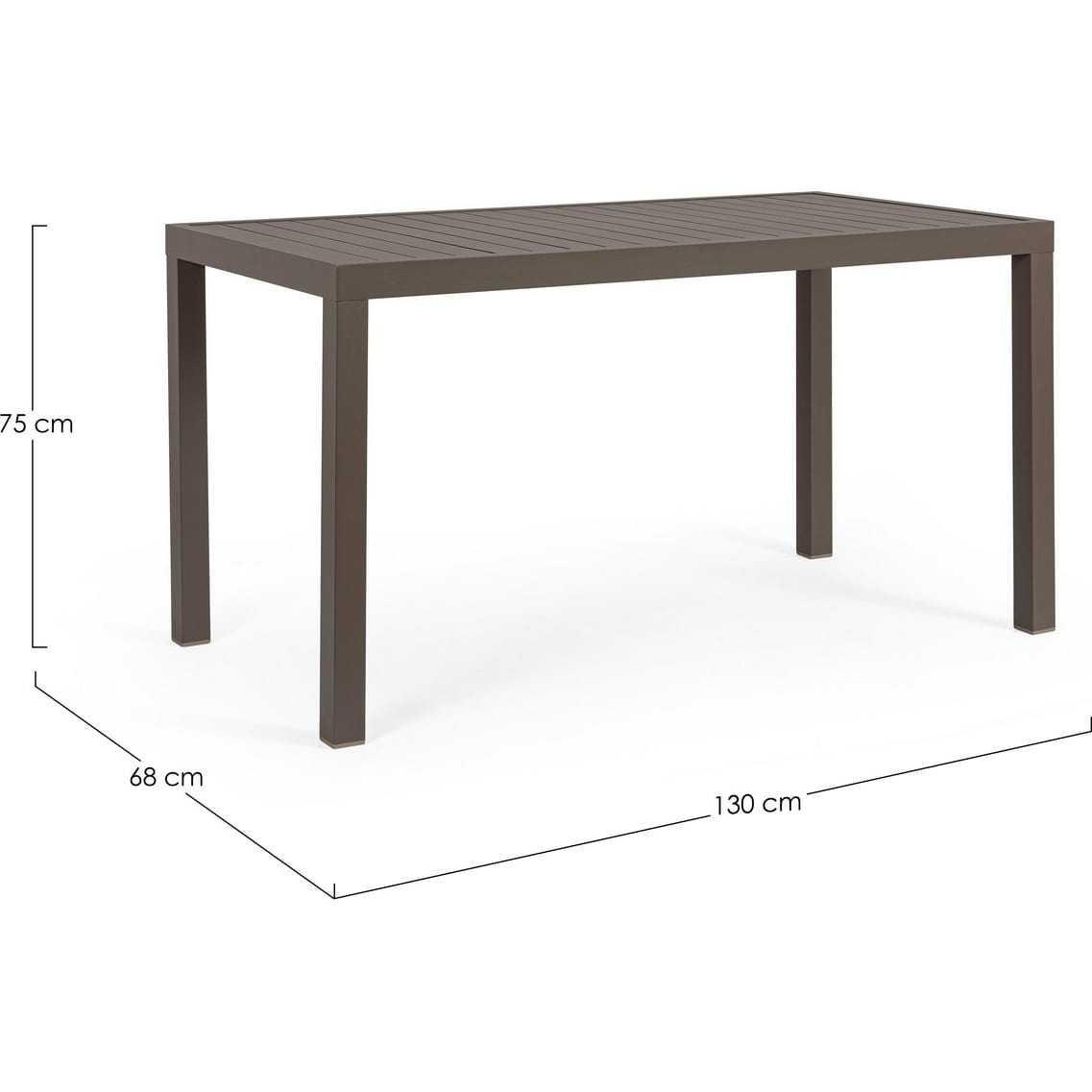 mutoni Table de jardin Hilde café 130x68  