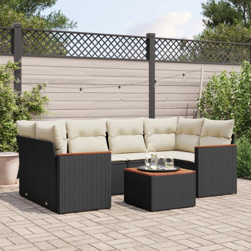 VidaXL set divano da giardino Polirattan  