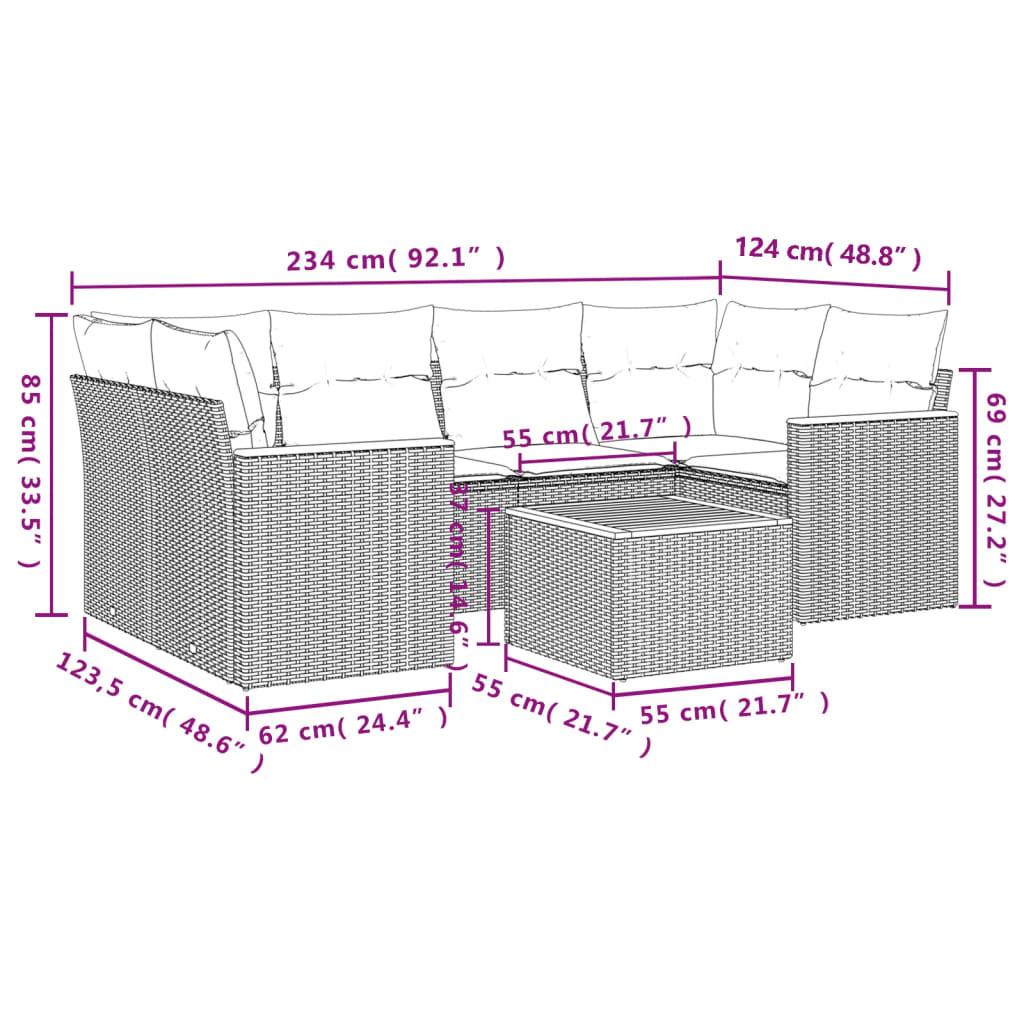 VidaXL Garten sofagarnitur poly-rattan  