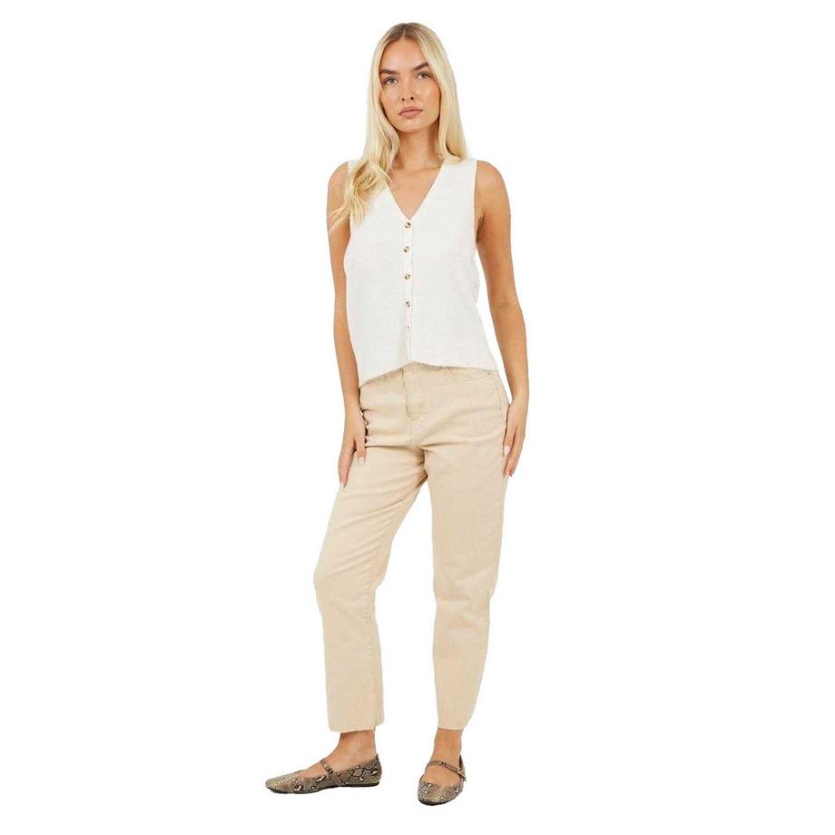 Brave Soul Jeans Cotone Orlo Grezzo Mamma  