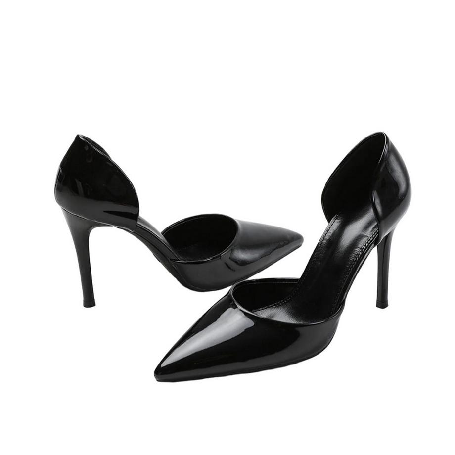 Where's That From Athens Talons Hauts Faux Cuir Verni  