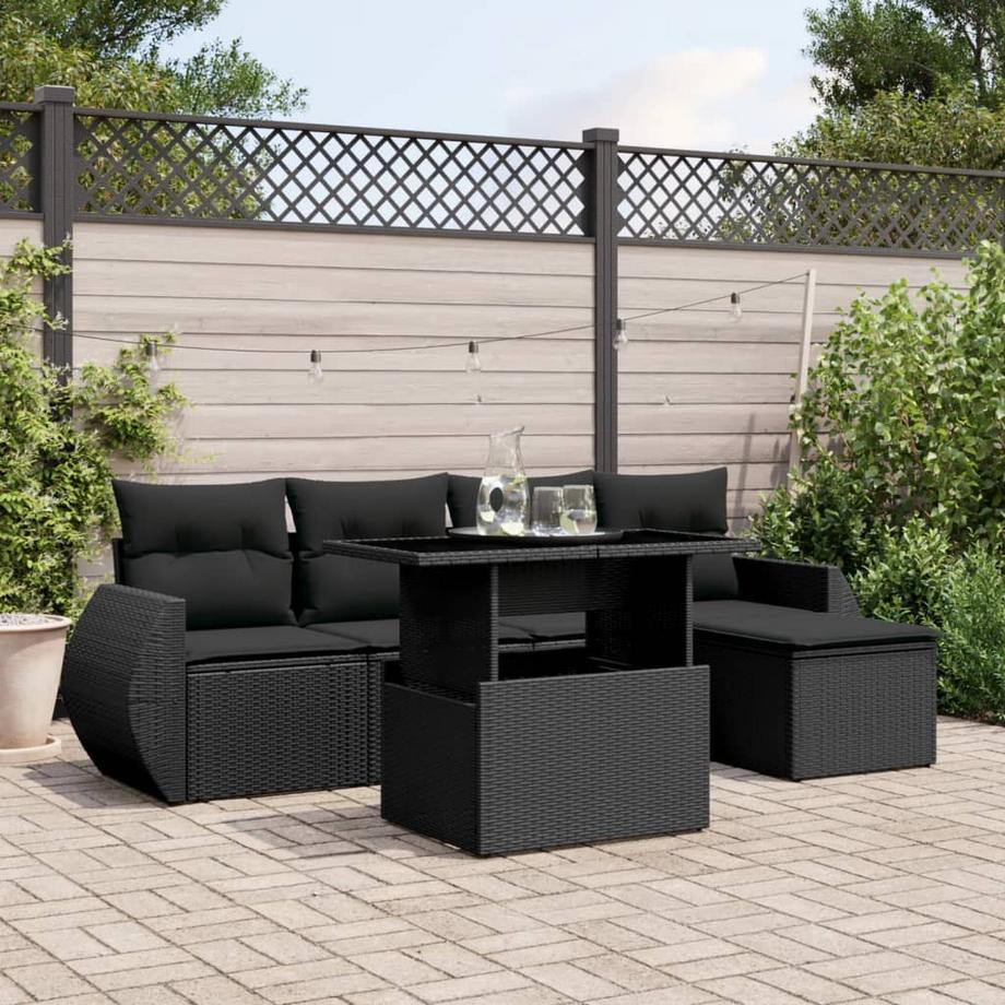 VidaXL set divano da giardino Polirattan  