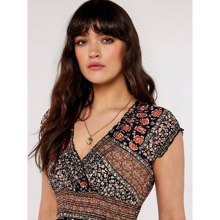 APRICOT Folkloremuster Maxikleid  