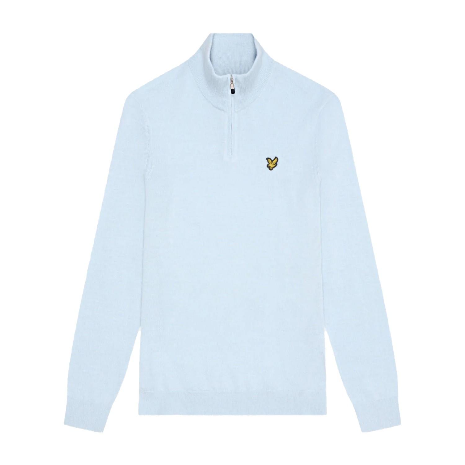 LYLE & SCOTT  Pullover mit kurzem Reißverschluss  Emblem 