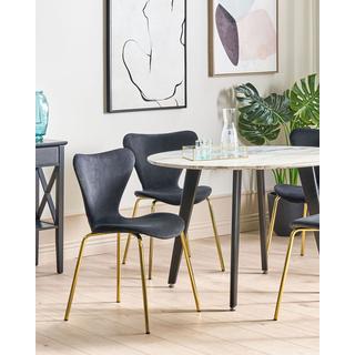 Beliani Lot de 2 chaises en Velours Scandinave BOONVILLE  