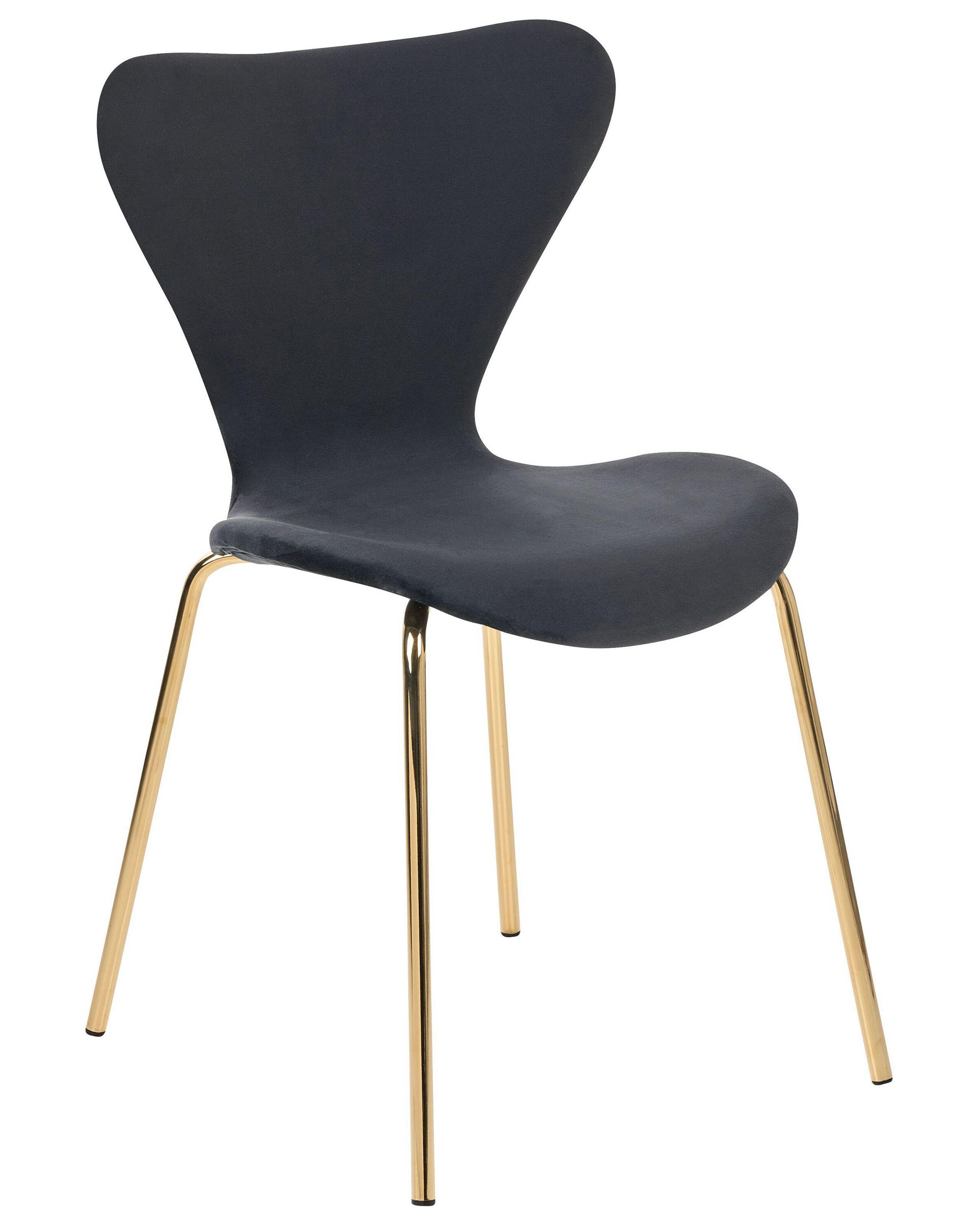 Beliani Lot de 2 chaises en Velours Scandinave BOONVILLE  