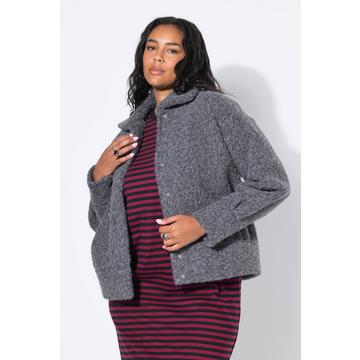 Jacke, oversized, Wolloptik