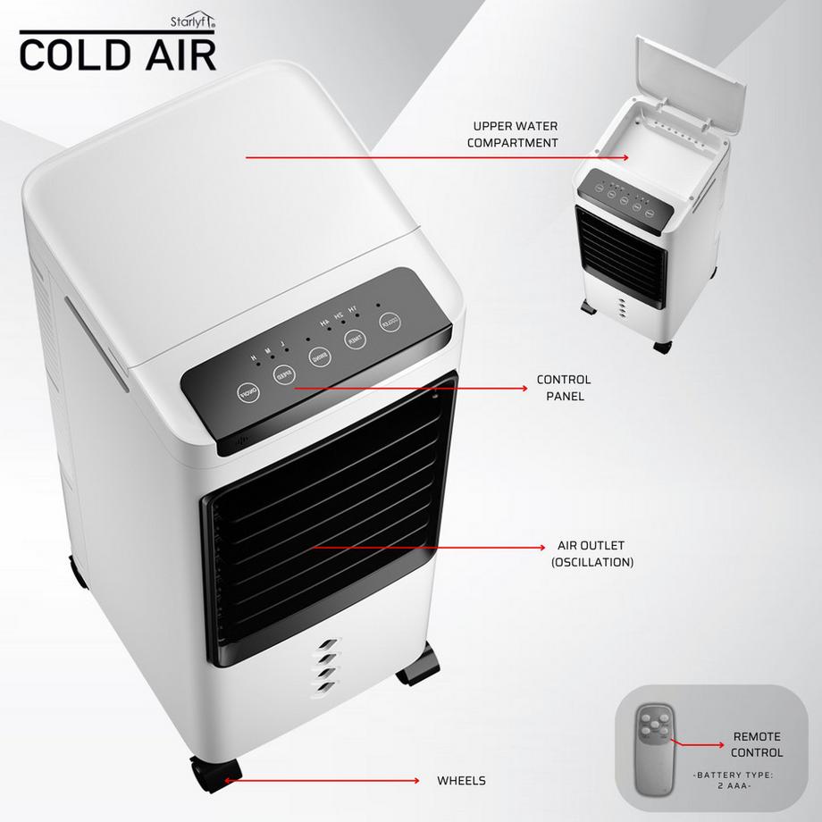 STARLYF STARLYF Cold Air - Tragbarer Luftkühler  