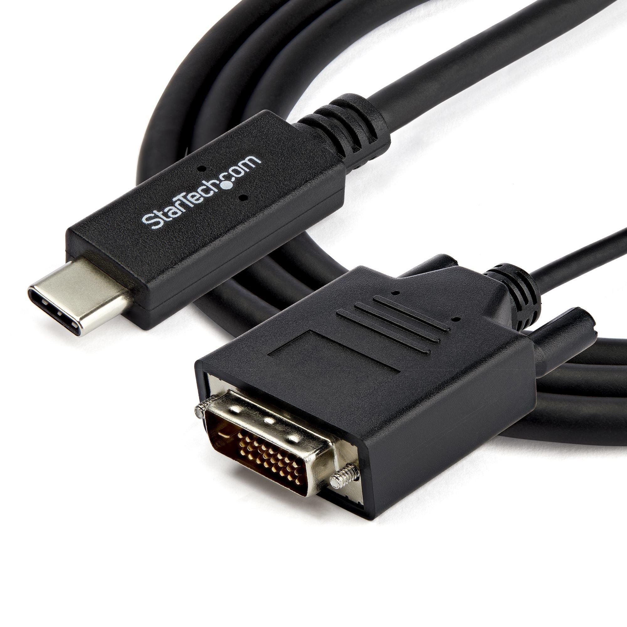 STARTECH.COM  StarTech.com 2m USB-C auf DVI Adapterkabel - 1920x1200 - Schwarz 