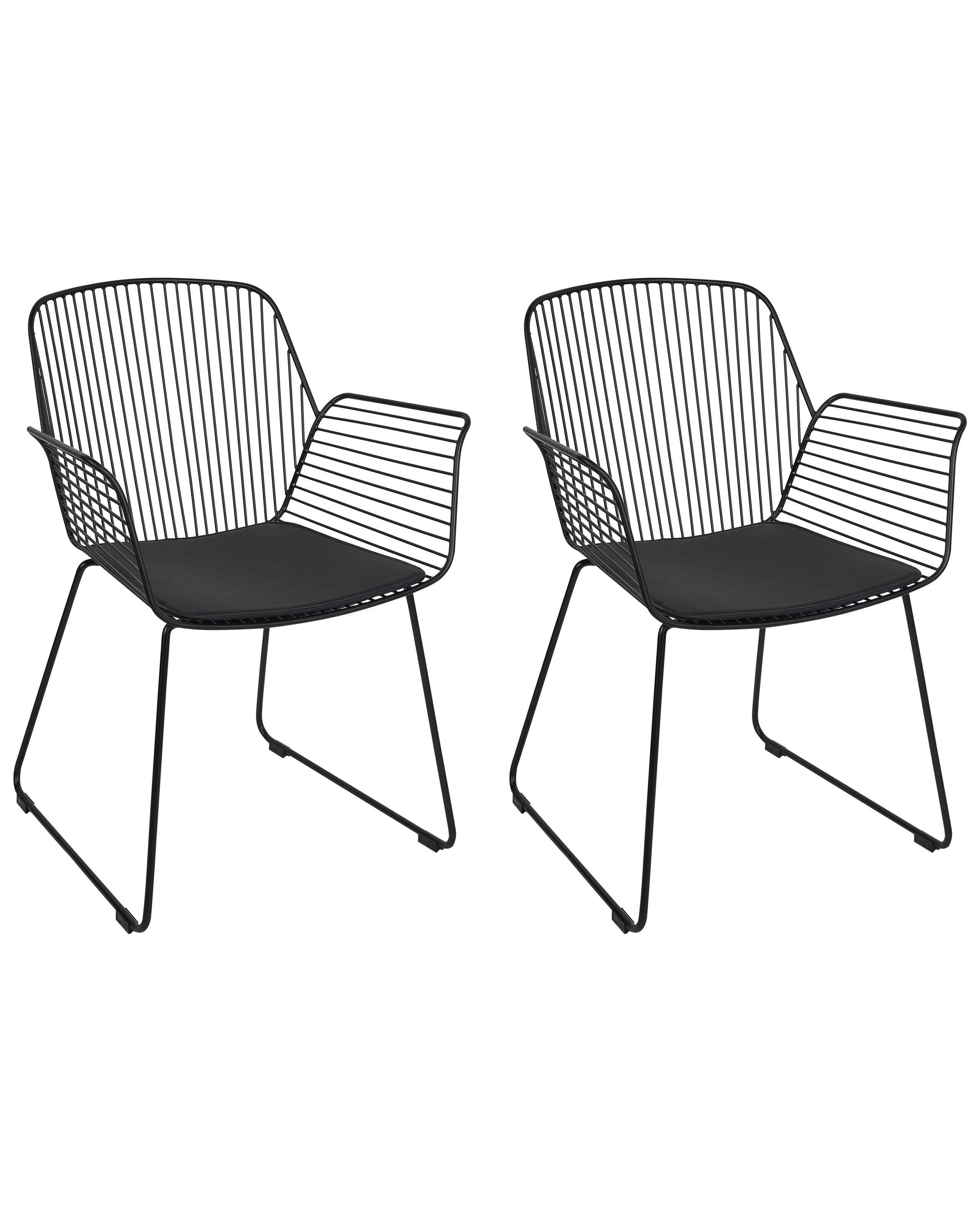 Beliani Lot de 2 chaises en Acier Moderne APPLETON  