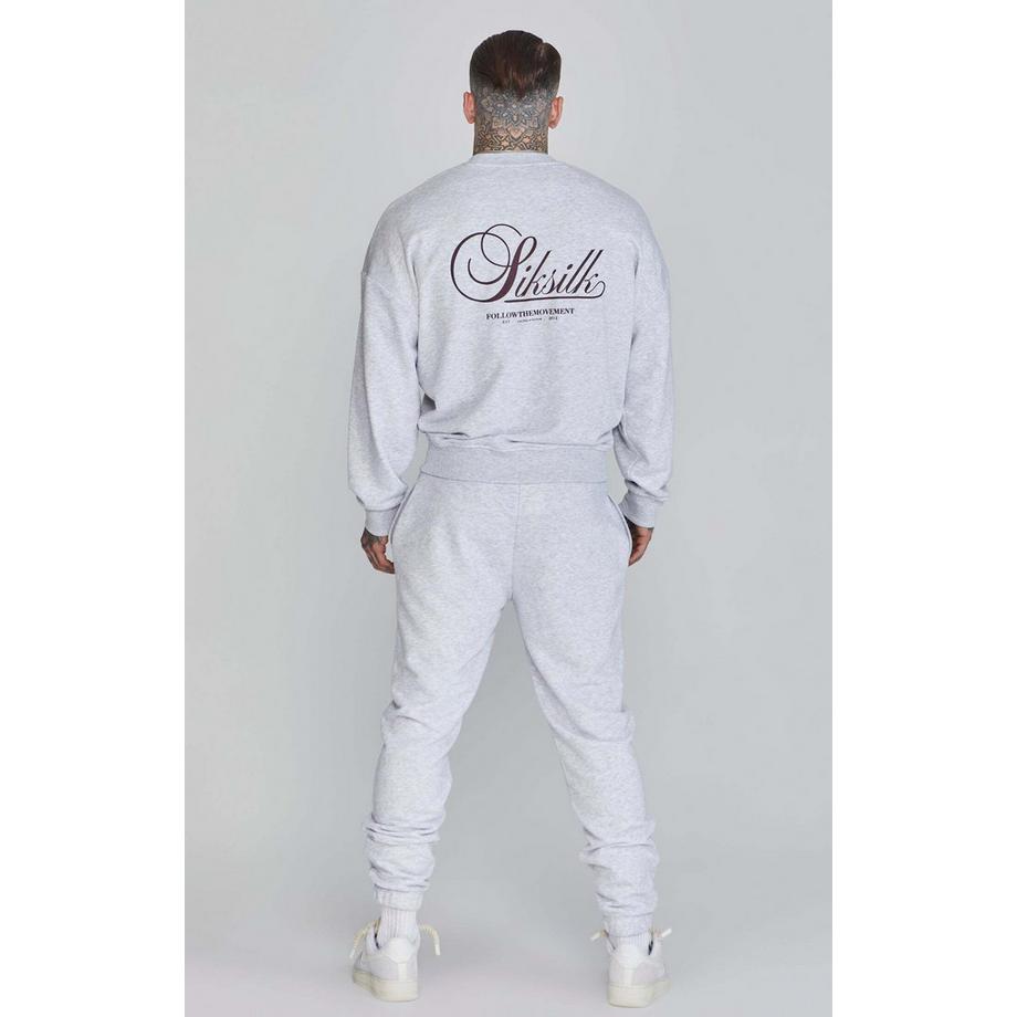 Sik Silk Logo Joggers Snow Marl  