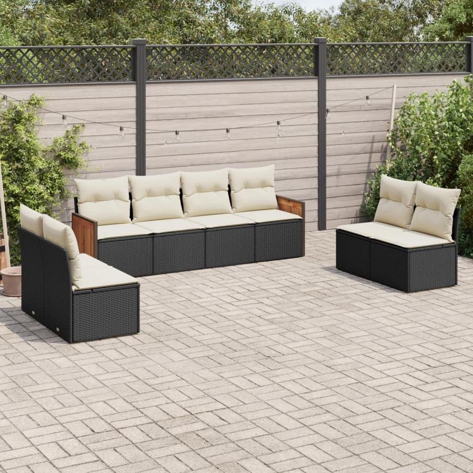 VidaXL set divano da giardino Polirattan  