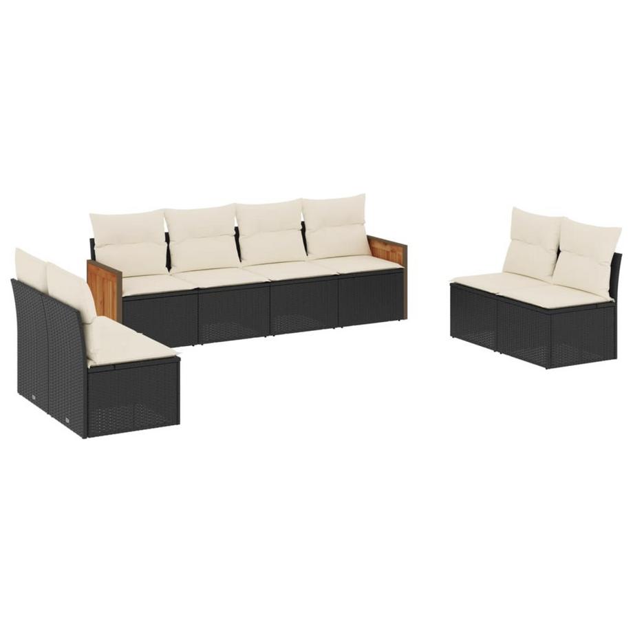 Ensemble de canapés de jardin rotin synthétique