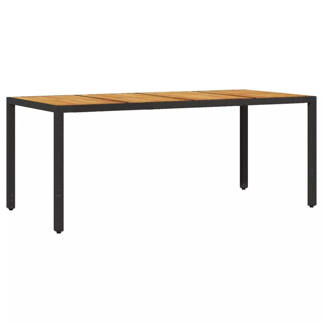 VidaXL - tavolo da giardino Polirattan, One Size, Nero