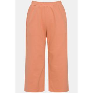 Ulla Popken  Jupe-culotte en molleton, longueur au mollet, ceinture élastique, coton bio 