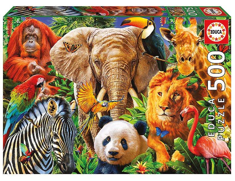 Educa  Puzzle Wildtiere (500Teile) 