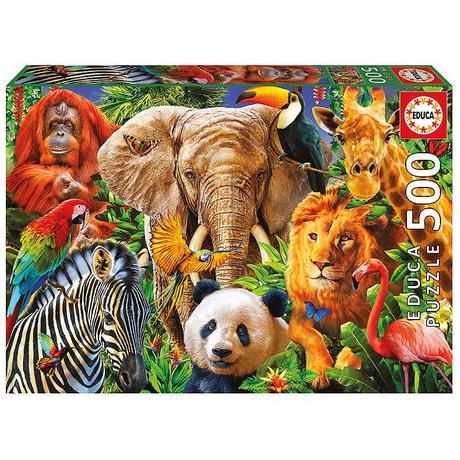 Educa  Puzzle Wildtiere (500Teile) 