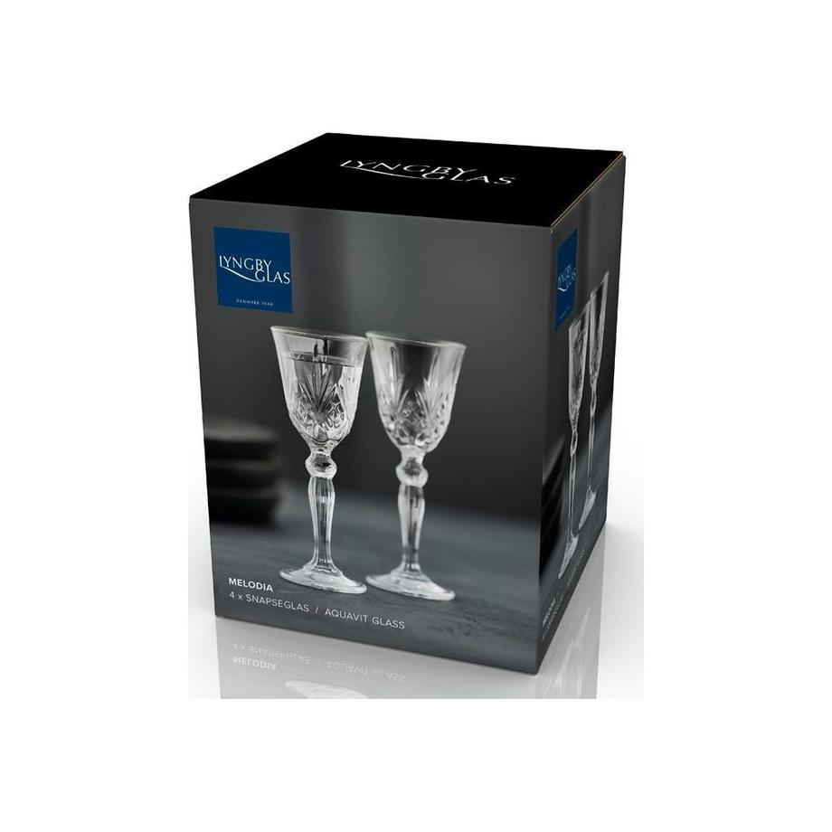Lyngby Brandyglas Aquavit Melodia 4 Stück  